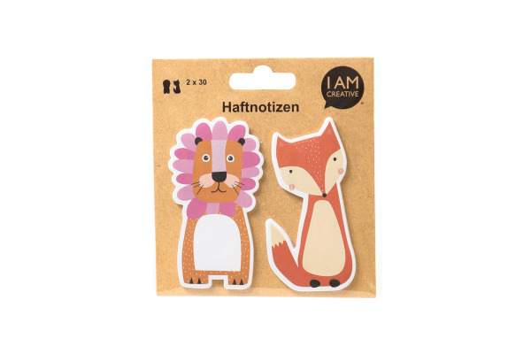 I AM CREA Sticky Notes 4086.87 Tiere 60 Blatt
