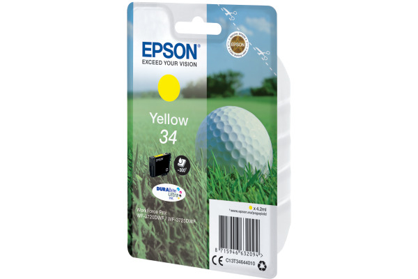 EPSON Tintenpatrone yellow T346440 WF-3720/3725DWF 300 Seiten