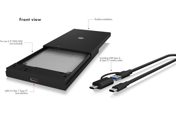 ICY BOX Ext. 2,5 Zoll Gehäuse IB-200TC3 USB 3.2 Gen 1 Type-C