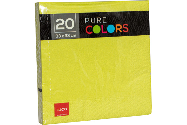 ELCO Serviette Zelltuch 33x33cm PC334120 3-lagig, kiwi 20Stk.