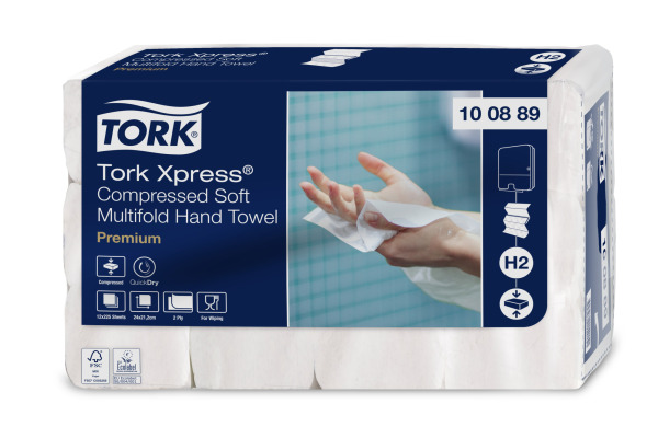 TORK Komprimierte Handtücher H2 100889 Xpress® 2700 Blatt