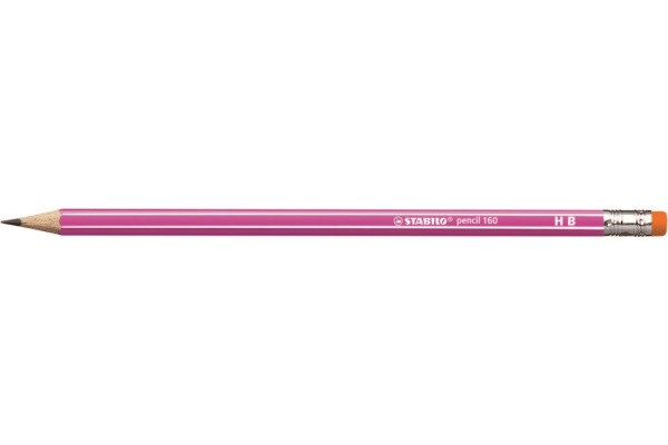 STABILO Bleistift 160 mit Gummi HB 2160/01HB pink