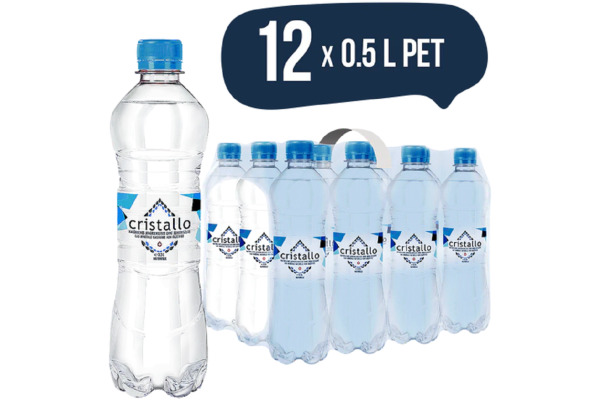 CRISTALLO blau, ohne Kohlensäure, Pet 2115 50 cl, 12 Stk.