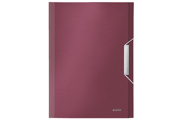 LEITZ Ordnungsmappe Style PP A4 39570028 granat rot 6 Fächer, 200 Blatt
