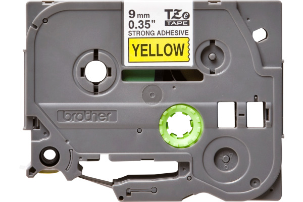 PTOUCH Band, strong/adh. schwarz/gelb TZe-S621 PT-300 9 mm