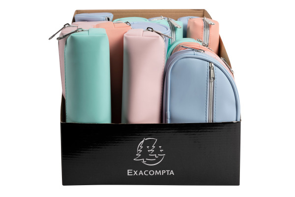 EXACOMPTA Schlamperetui Aquarel ass. 52560E Polyurethane (PU) 22x8x8cm