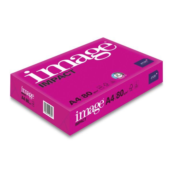 Image Impact, hochweiss, Kopierpapier, holzfrei ECF, 80g/m2 210mm x 297mm, A4, SB 500 Blatt