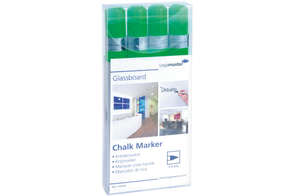 LEGAMASTE Glassboard Marker 7-118104 grün 4 Stück