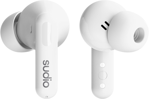 SUDIO Noise Cancelling Earbuds C8WHT C8, White, Wireless