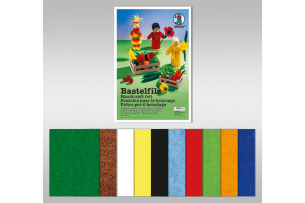 URSUS Bastelfilz 20x30cm 4170099 10 Farben ass.