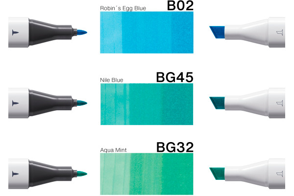 COPIC Marker Classic Designer 200750310 Clear water tints 3 Stück