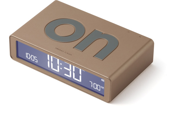 LEXON Wecker Flip Classic LR157D1 gold, USB-C