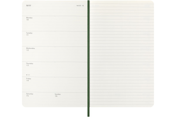 MOLESKINE Agenda Classic Large 2027 DSK1512WN 1W/1S myrtengrün SC 13x21cm