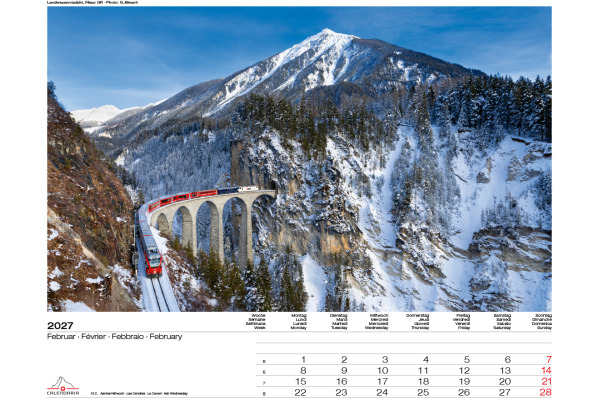 CALENDARI Bildkalender 2027 36205908 Schweiz-Suisse ML 40x31cm