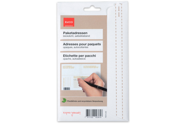 ELCO Paketadressen A6 75010.00 weiss, blickdicht 30 Stück