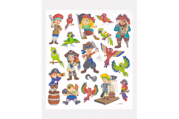 FOLIA Charming-Sticker 18202 Pirates 2 Blatt/45 Stück