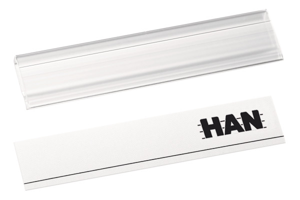 HAN Beschriftungs-Clip 60x13mm 1021 transparent universal 10 Stück