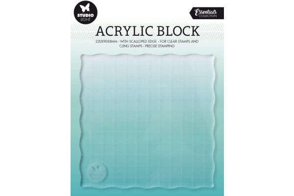 STUDIO LI Acryl-Stempelblock 12x12x0.8cm ASB04