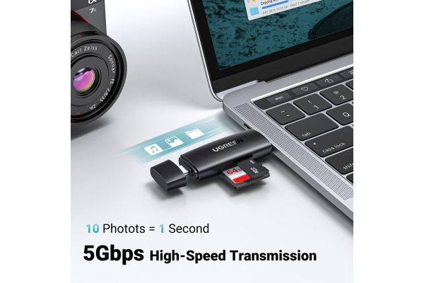 UGREEN Card Reader Multifunction 80191 Black, (BB)