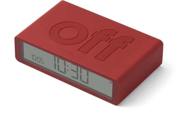 LEXON Wecker Flip Classic LR157R9 rot, USB-C