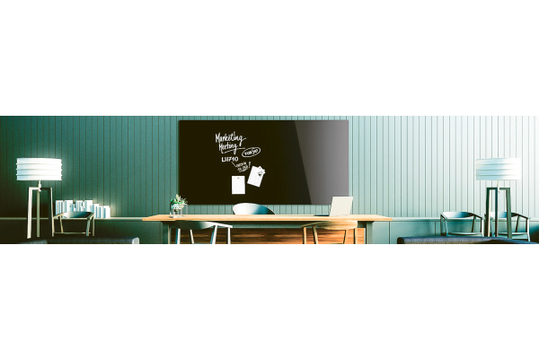 MAGNETOP. Design-Glasboard 1200x900mm 13404012 schwarz, magnetisch