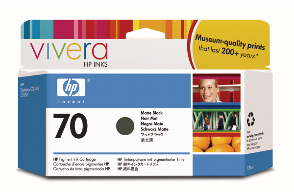 HP Tintenpatrone 70 schwarz matt C9448A DesignJet Z2100/3100 130ml