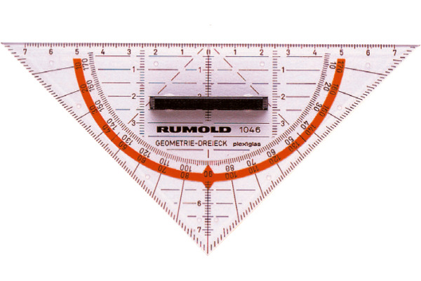 RUMOLD Geodreieck 14cm 1046 abnehmbarer Griff