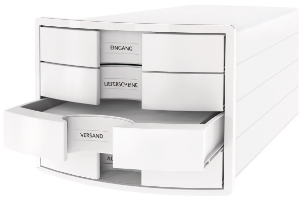 HAN Schubladenbox Impuls A4/C4 1012-12 weiss 4 Schubladen