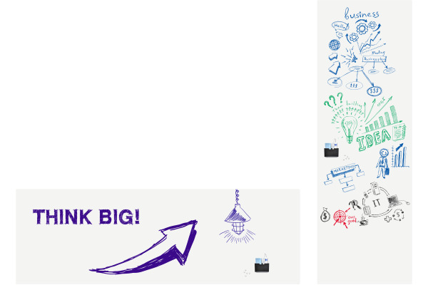LEGAMASTE Whiteboard 101x600cm 7-106206 Wrap-UP Kunststoff / PVC frei