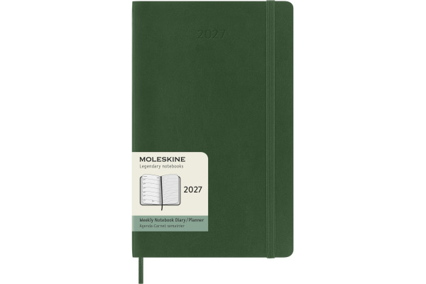 MOLESKINE Agenda Classic Large 2027 DSK1512WN 1W/1S myrtengrün SC 13x21cm