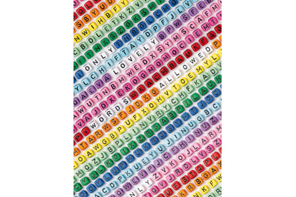 FOLIA Buchstaben-Perlen, eckig 500g 33995 Jumbo Pack, 5mm