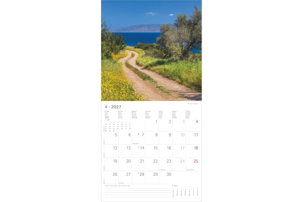 ALPHA EDI Bildkalender 2027 161884 Wege ML 30x30cm