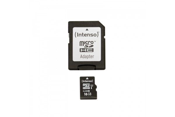 INTENSO Micro SDHC Card PREMIUM 16GB 3423470 with adapter, UHS-I
