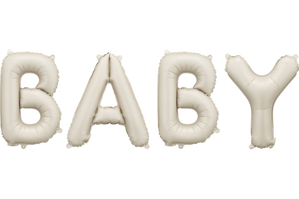 PARTYDECO Folienballon 35cm FB277T-01 Baby beige