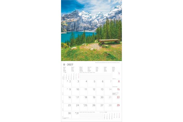 ALPHA EDI Bildkalender 2027 161219 Alpen ML 30x30cm