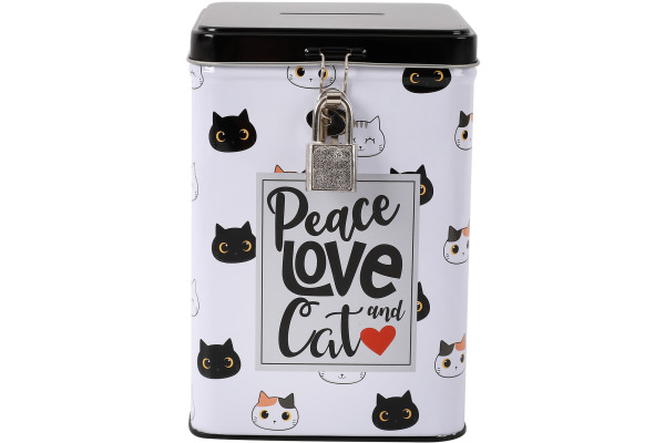I-TOTAL Sparkasse mit Schloss XL2031 Cat 15.3x10.6x10.6cm
