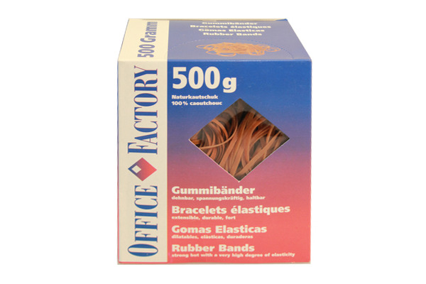 SMART OF. Gummibänder 80x3mm 605532 braun, ø50mm 500g