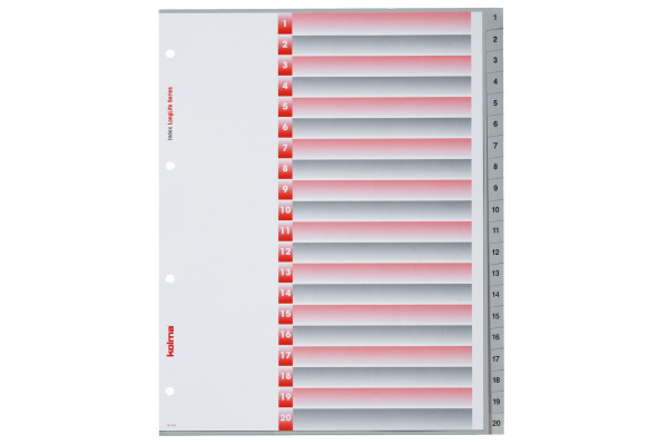 KOLMA Register LongLife A4+ 19.419.03 grau 1-20