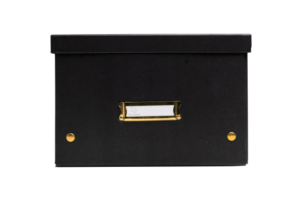EXACOMPTA Aufbewahrungsbox Neo Deco A4+ 62351E schwarz 27x36x19cm