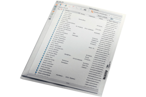 LEITZ Sichtmappen PP A5 40050003 genarbt 0,13mm 100 Stück
