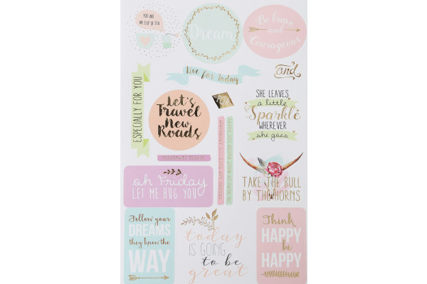 I AM CREA Stickerbook 4087.473 Sprüche, 5 Blatt