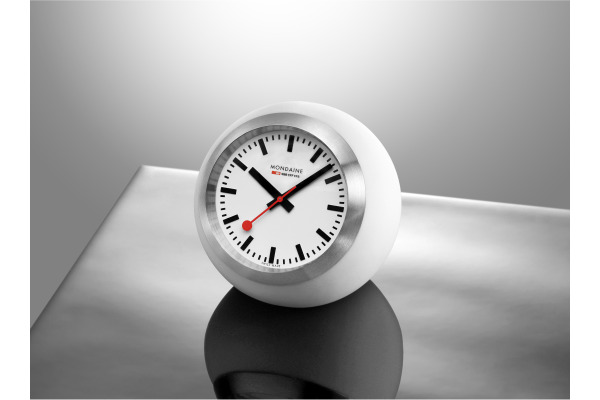 MONDAINE Tischuhr Globe 60mm A66030335 weiss