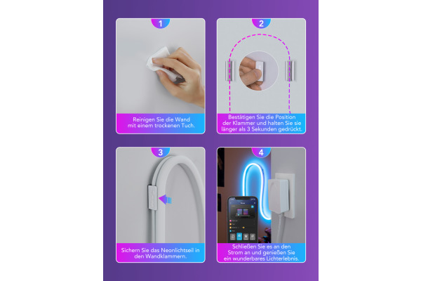 GOVEE Halterungs-Clips H1000001 für Neon Rope Light 20 Stk.