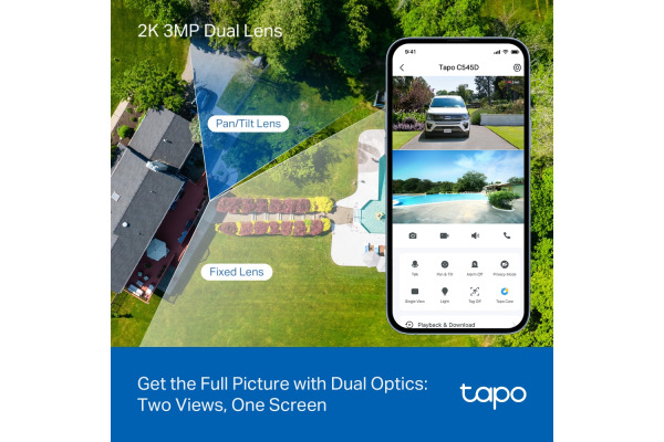TP-LINK Outdoor Dual Lens Security Cam TAPOC545D Pan/Tilt