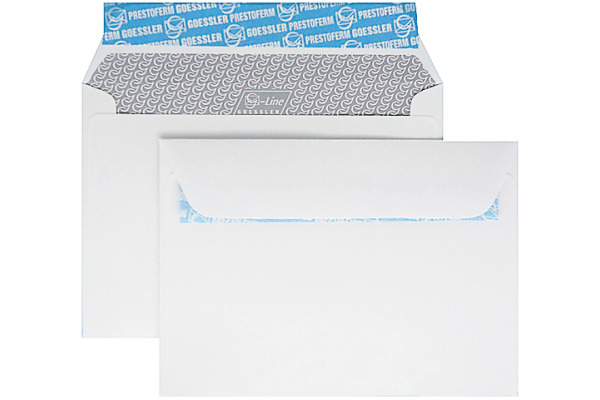 GOESSLER Couvert G-Line o/Fenster C6 2001 100g, weiss 500 Stück