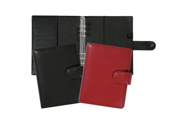 SUCCES Agenda A5 Ringbuch Cadiz 84736502U Leder schwarz 18.5x23.6cm