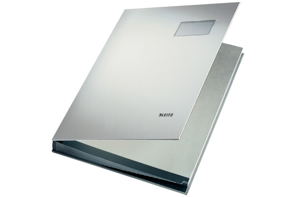 LEITZ Unterschriftsmappen A4 57000085 lichtgrau 20 Fächer