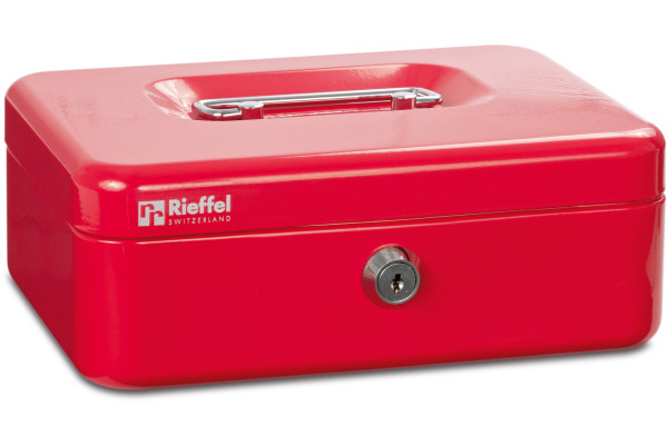 RIEFFEL Geldkassette Valorit A19086 7x15,3x12cm rot
