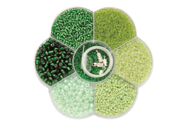 GLOREX Perlen Mix 61631013 grün assortiert