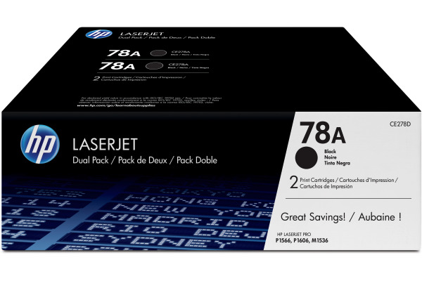 HP Toner-Modul 78A schwarz CE278AD LaserJet Pro P1566 2 Stück